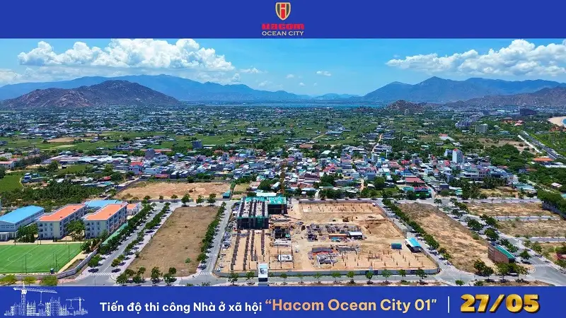 CẬP NHẬT TIẾN ĐỘ THI CÔNG NOXH HACOM OCEAN CITY MỚI NHẤT THÁNG 5/2026