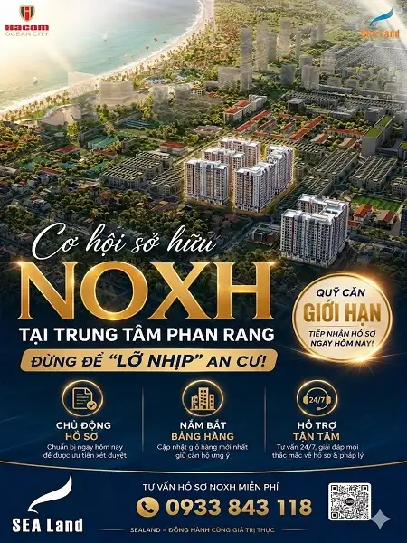 CHÍNH THỨC TIẾP NHẬN HỒ SƠ MUA NHÀ Ở XÃ HỘI HACOM OCEAN CITY 