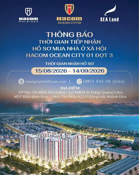 CHÍNH THỨC TIẾP NHẬN HỒ SƠ MUA NOXH HACOM OCEAN CITY ĐỢT 3